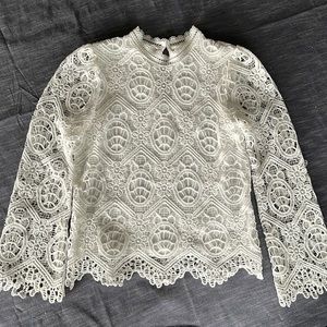 Knit lace top